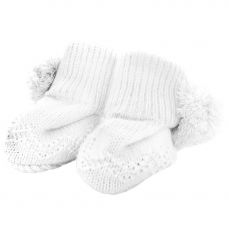 Sätila Pom-pom Booties Belle White