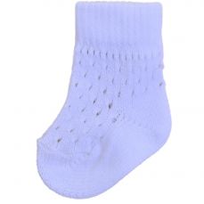 Pex Dotty 2 Pair Pack Holey Ankle Socks White