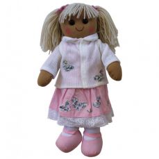 Powel Craft Rag Doll Pink Dress With Cardigan