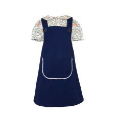 Little Lord & Lady Rosamund Blue Pinafore And Blouse Set