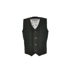 Little Lord & Lady Buster Green Checked Waistcoat