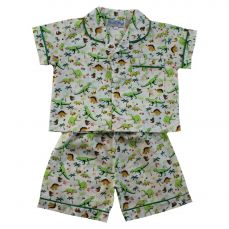 Powell Craft Dinosaur Short And Top Pyjama Set