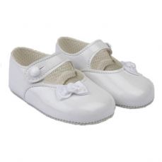 Early Days Baypod Girls Pram Shoe White B616