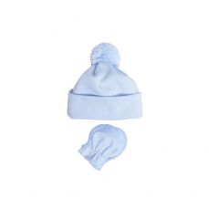 Satila Cotton Baby Hat And Mittens Blabar Light Blue