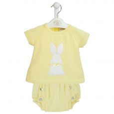 Dandelion Knitted Bunny Top & Pants Lemon A3593