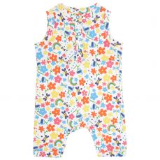 Piccalilly Rainbow Meadow Shortie Romper Sleeveless