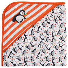 Piccalilly Puffin Hooded Baby Shawl
