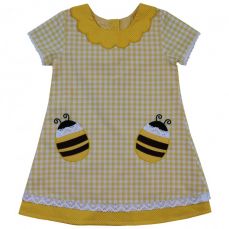 Powell Craft Lemon Gingham Bumble Bee Dress