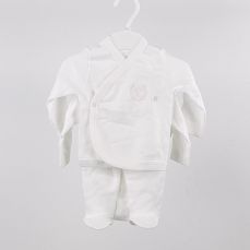 Visara Ivory And Baby Pink Four Piece Layette Set