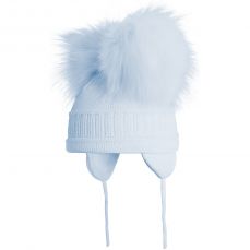 Satila Double Big Pom-pom Hat Tindra Soft Blue