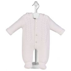 Dandelion Knitted Hooded Pramsuit White A4290