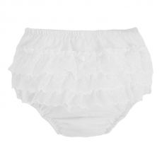 Soft Touch Frilly Pants White