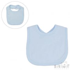 Soft Touch Plain Velcro Bib Blue