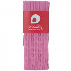 Piccalilly Cable Knit Tights Pink