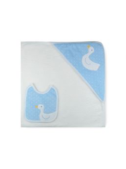 Sardon Spanish Pale Blue Duck Towel And Bib Set 22HA-455