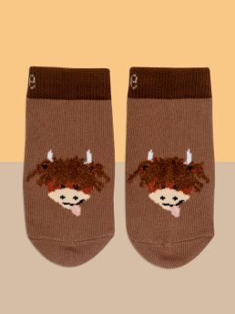 Blade & Rose Neutral Hamish Highland Cow Socks