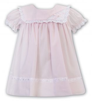 Sarah Louise Summer Square Collar Dress Pink 012595