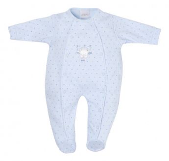 Dandelion Prem Tiny Baby Bear Star Print Onesie Blue AV1870