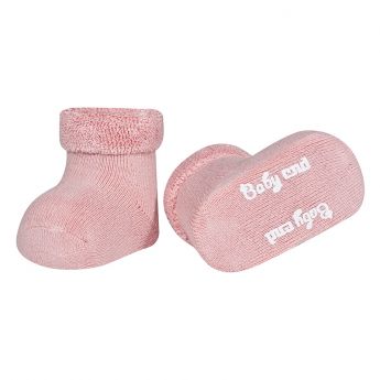 Condor Baby CND Terry Booties With Folded Cuff Pink