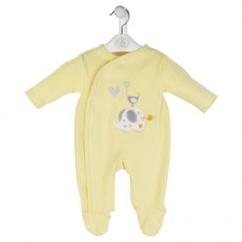 Dandelion Elephant Cotton Sleepsuit Lemon DC3148