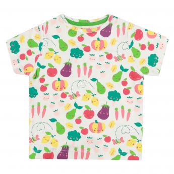 Piccalilly Grow Your Own All Over Print T-Shirt In White