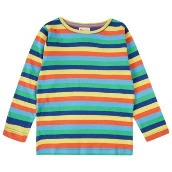 Piccalilly Rainbow Stripe Top