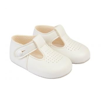 Early Days Baypod Boys Pram Shoe White B625