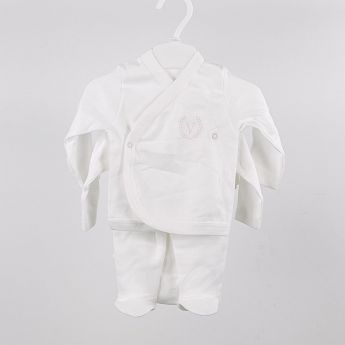 Visara Ivory And Baby Pink Four Piece Layette Set