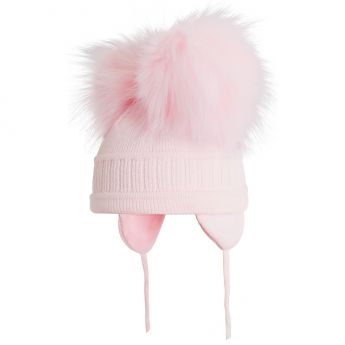 Stila Double Big Pom-pom Hat Tindra Soft Pink