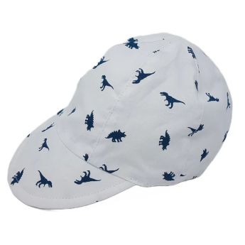 Pesci Baby Boys Peaked Cap Dino White