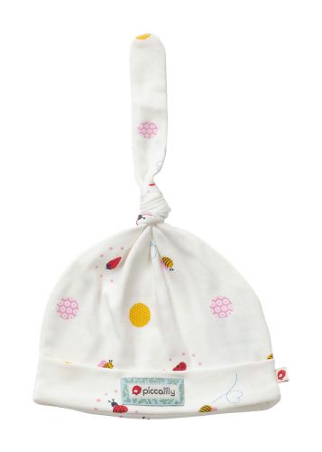 Piccalilly Ladybird Knot Hat: 0-3 months