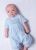 Sarah Louise Heritage Collection Boys Summer Romper Pale Blue With Smocking C3000