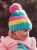 Blade & Rose Pastel Striped Bobble Hat