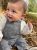 Me & Henry Woven Overall Black Wool Herringbone and  Woven Onesie White Waffle