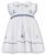 Sarah Louise Summer Embroidered Navy And Mint Dress 012720