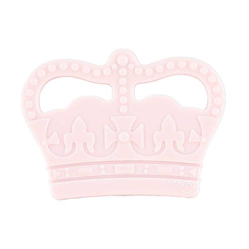 Nibbling Crown Silicone Teething Toy Pink