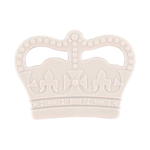 Nibbling Crown Silicone Teething Toy Grey