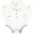 Me & Henry Woven Overall Black Wool Herringbone and  Woven Onesie White Waffle