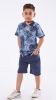 Hashtag Summer Polo Hawaii T-shirt And Navy Short 6823