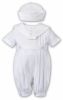 Sarah Louise Boys Linen Sailor Romper With Hat White 12878