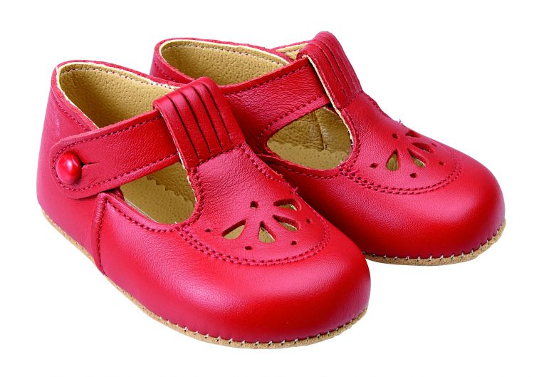 red pram shoes