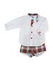 Sardon Spanish Winter Boys Shirt And Short Set Red Check 021AB-65