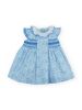 Sardon Spanish Summer Ditsy Blue Floral Dress 22LA-463