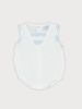 Sardon Spanish Summer Boys Romper White With Pale Blue Stripe 25CB-527