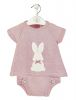 Dandelion Knitted Bunny Top & Pants Dusky Pink A3593