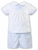 Dani By Sarah Louise Summer Boys Two Piece Set White & Blue D09739