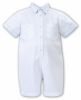 Dani by Sarah Louise Boys Summer Romper White With Collar D09528