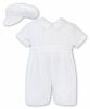 Sarah Louise Heritage Collection Boys Summer Romper & Cap White C3002